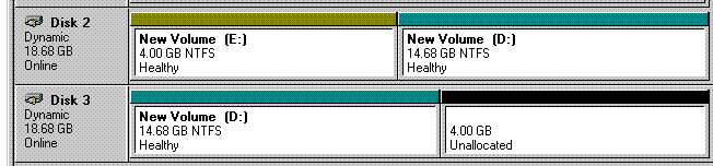 A software RAID 0 (drive D) configured on mixed-use disks