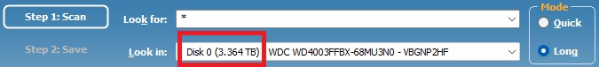 Scan a drive restored to factory settings with File Scavenger